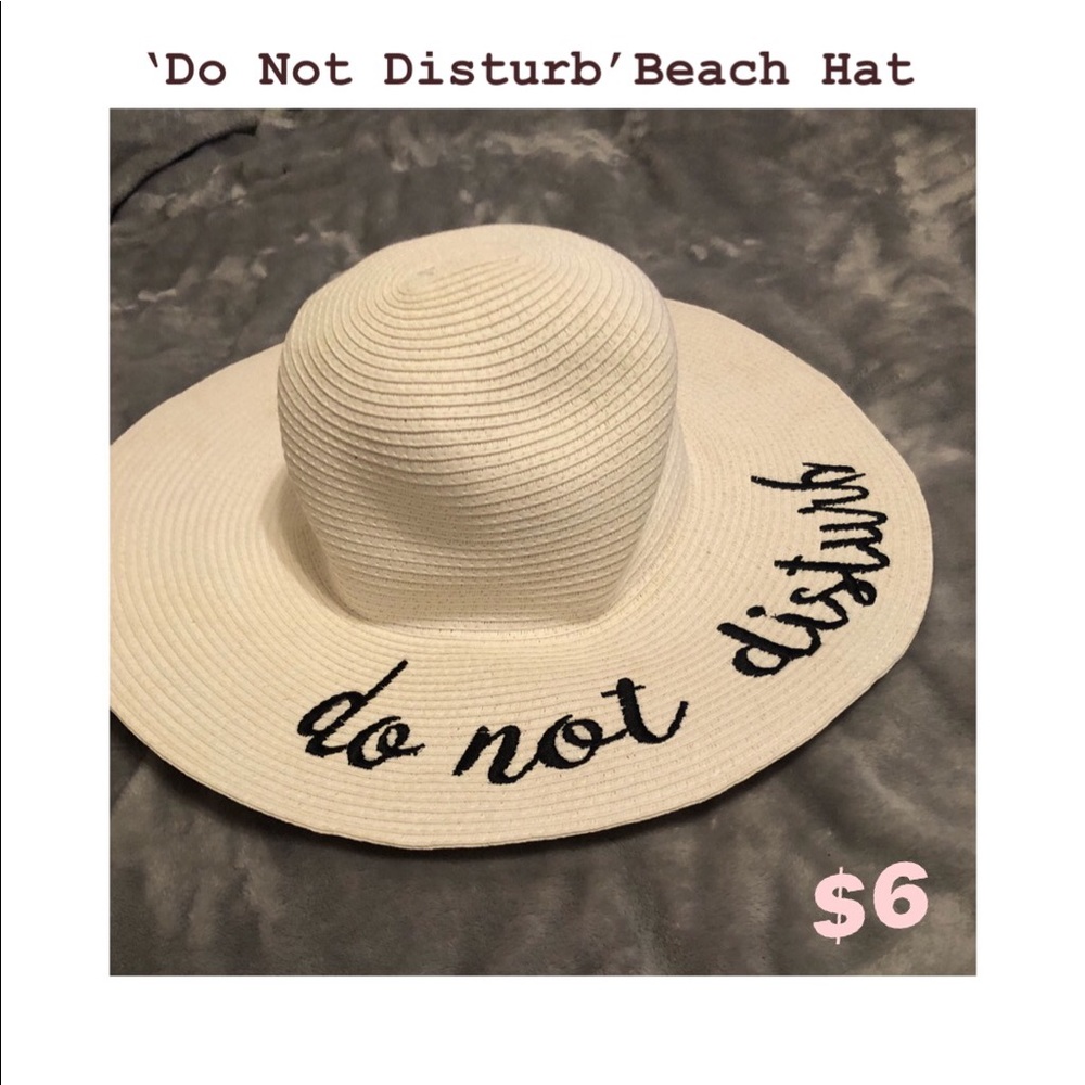 Do Not Disturb Floppy Straw Hat